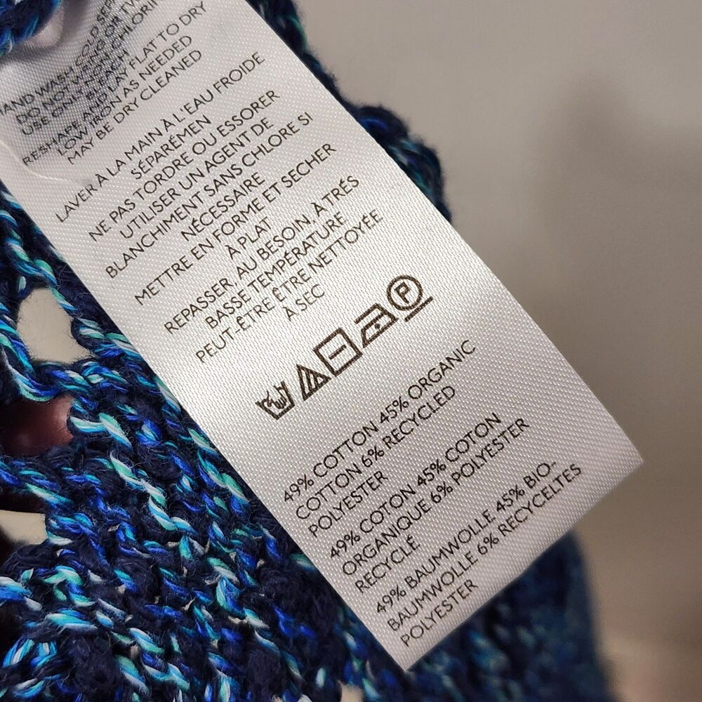 Anthropologie Pilcro Stitched Sleeveless Knit Sweater Tank Navy Blue NWT Size M - Picture 5 of 16